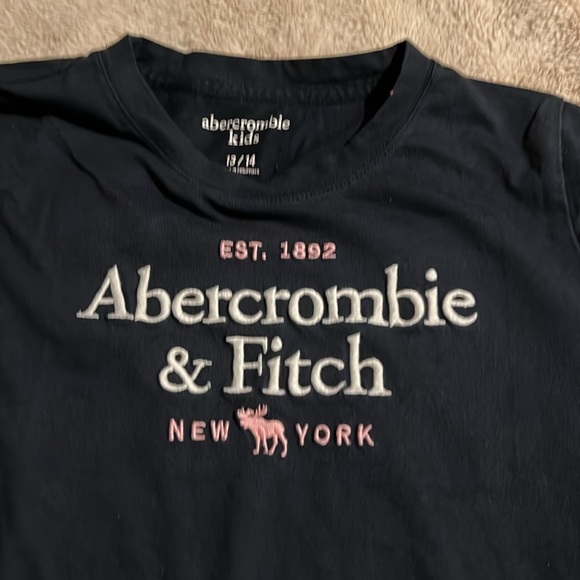 Girls Abercrombie Kids navy blue tee - Picture 2 of 3